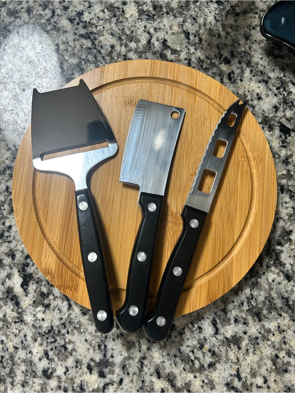 4-Piece Bamboo Cheese Cutting Board and Knife Set